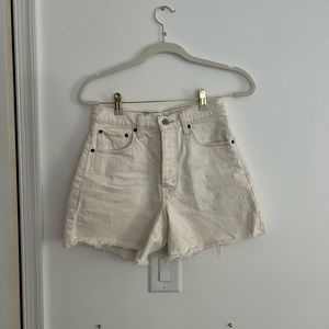 Abercrombie White Dad Shorts